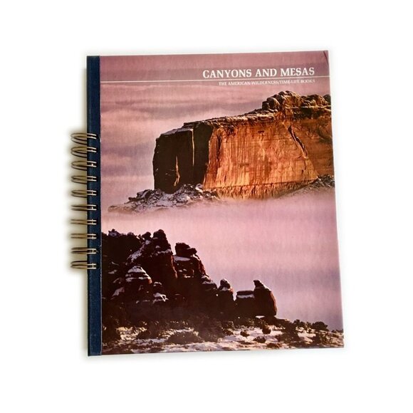 Blank Art Junk Journal Spiral Bound Vintage Mixed Page u Smash Book Canyons and - Picture 1 of 11